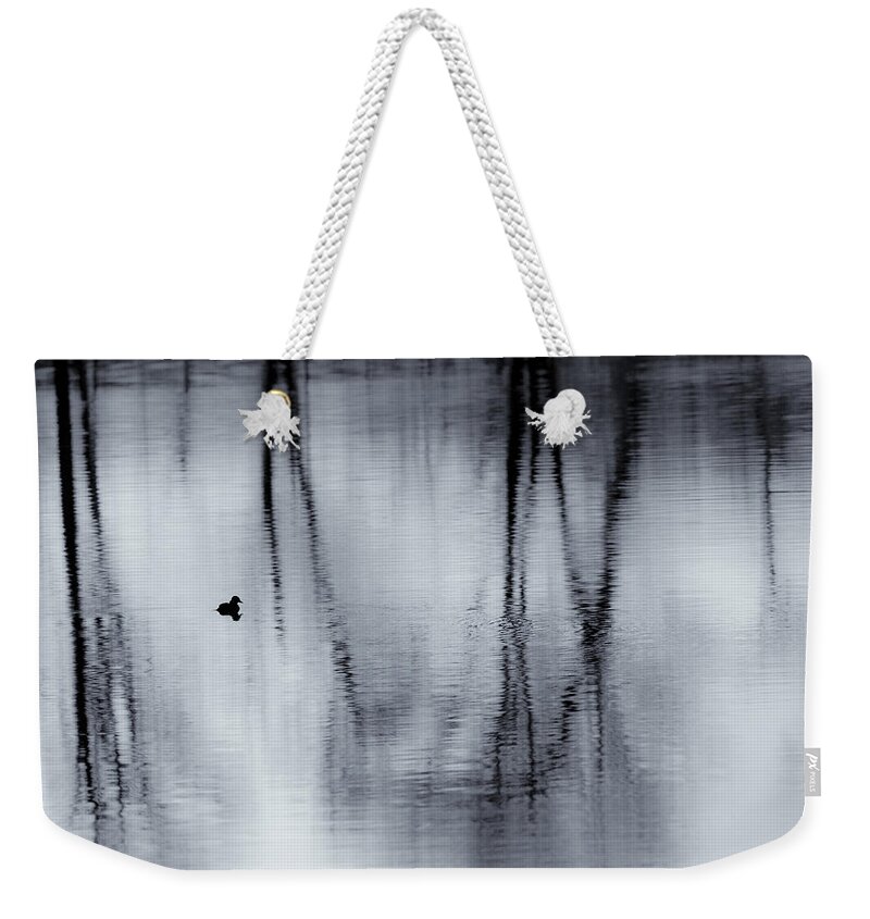 Reflection Weekender Tote Bag featuring the photograph Black and White Reflections by Bill Wakeley