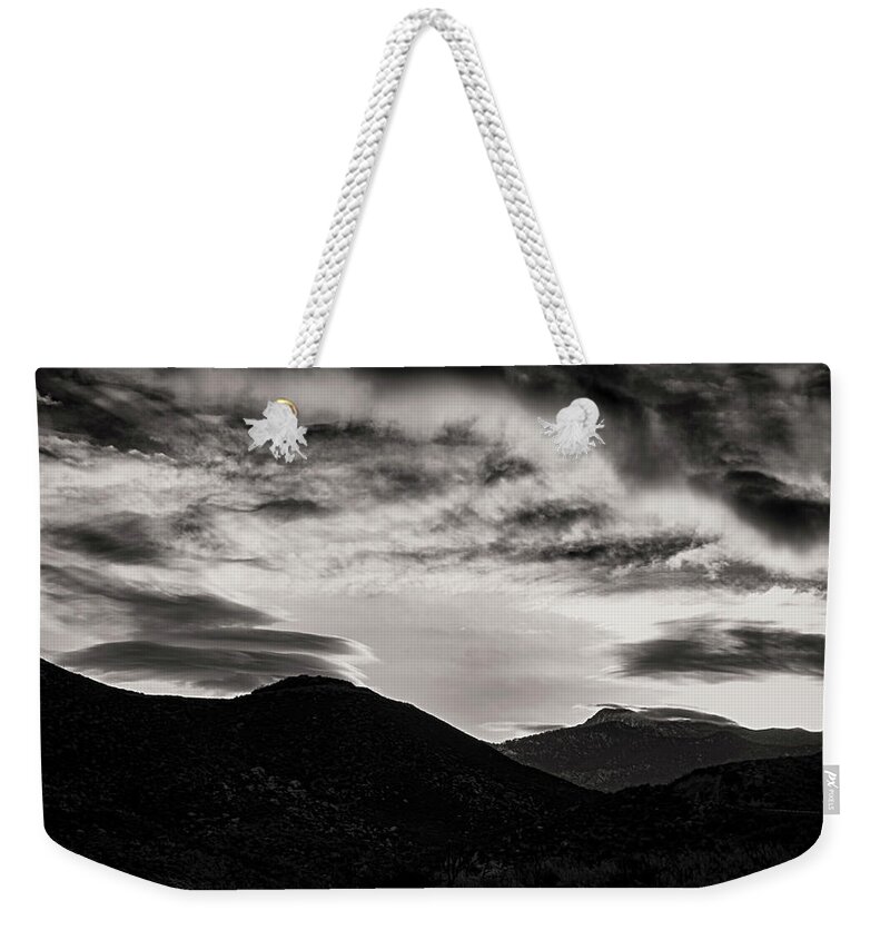 Sunrise Weekender Tote Bag featuring the photograph Black and White Sunrise by Joseph Hollingsworth