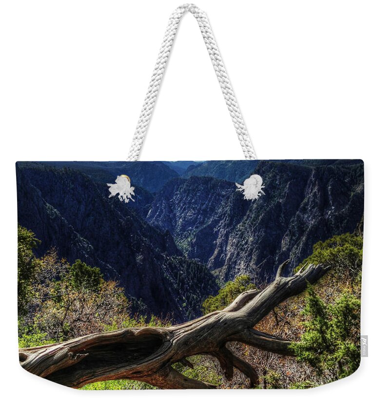 Black Canyon Of The Gunnison Weekender Tote Bag featuring the photograph Black Canyon of the Gunnison First Look by Roger Passman