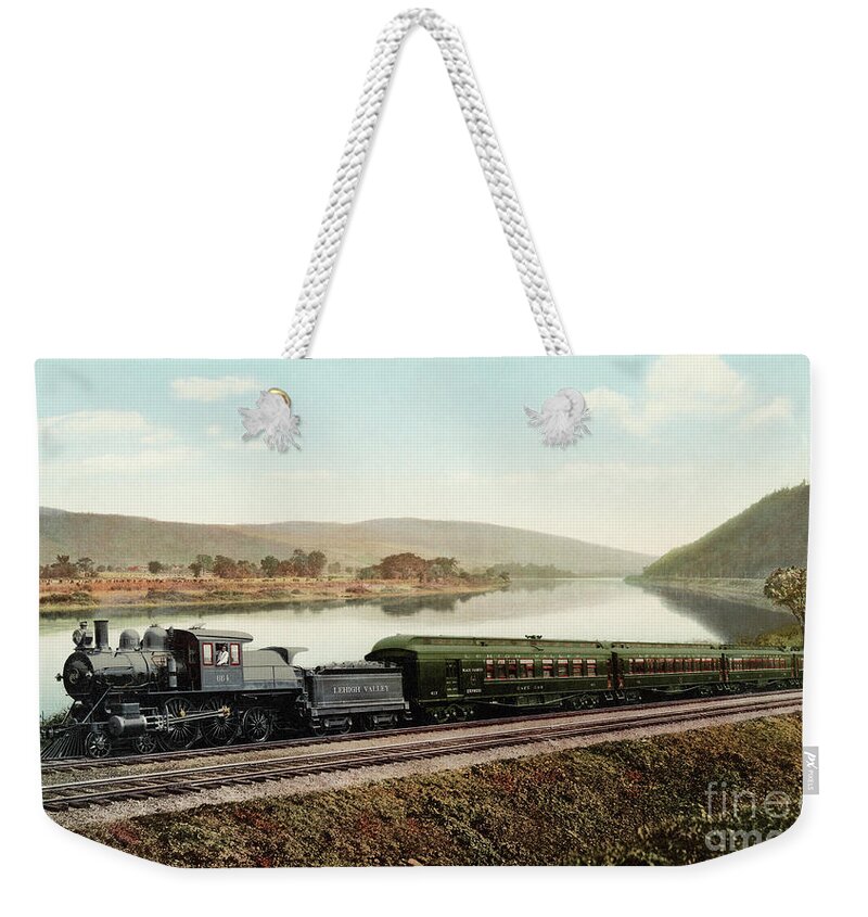 1898 Weekender Tote Bag featuring the photograph Black Diamond Express, 1898. by Granger