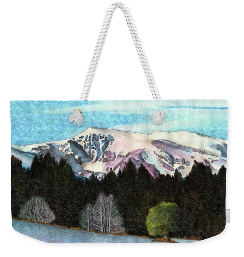 Art Weekender Tote Bag featuring the drawing Black Forest by Dan Miller