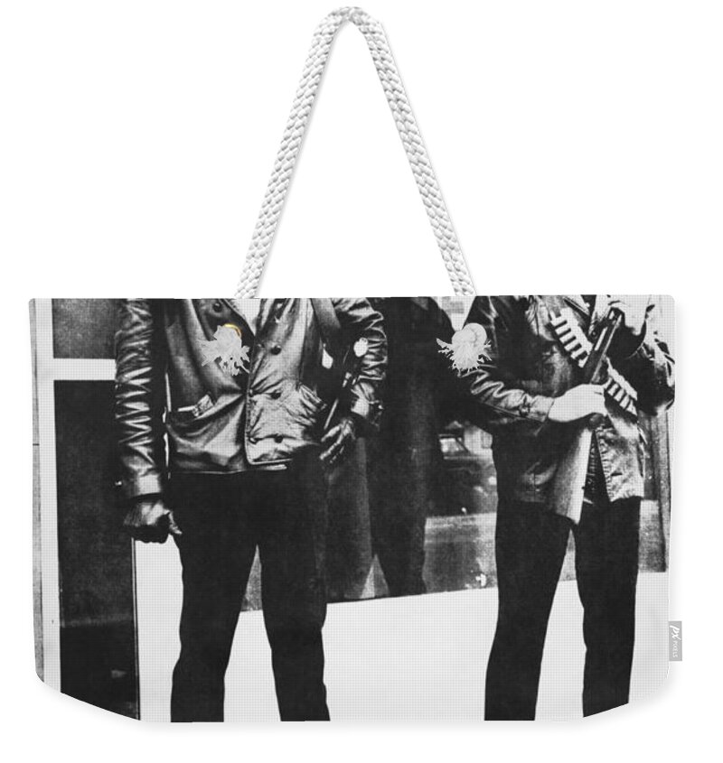 People Weekender Tote Bag featuring the photograph Black Panther Poster, 1968 by Photo Researchers