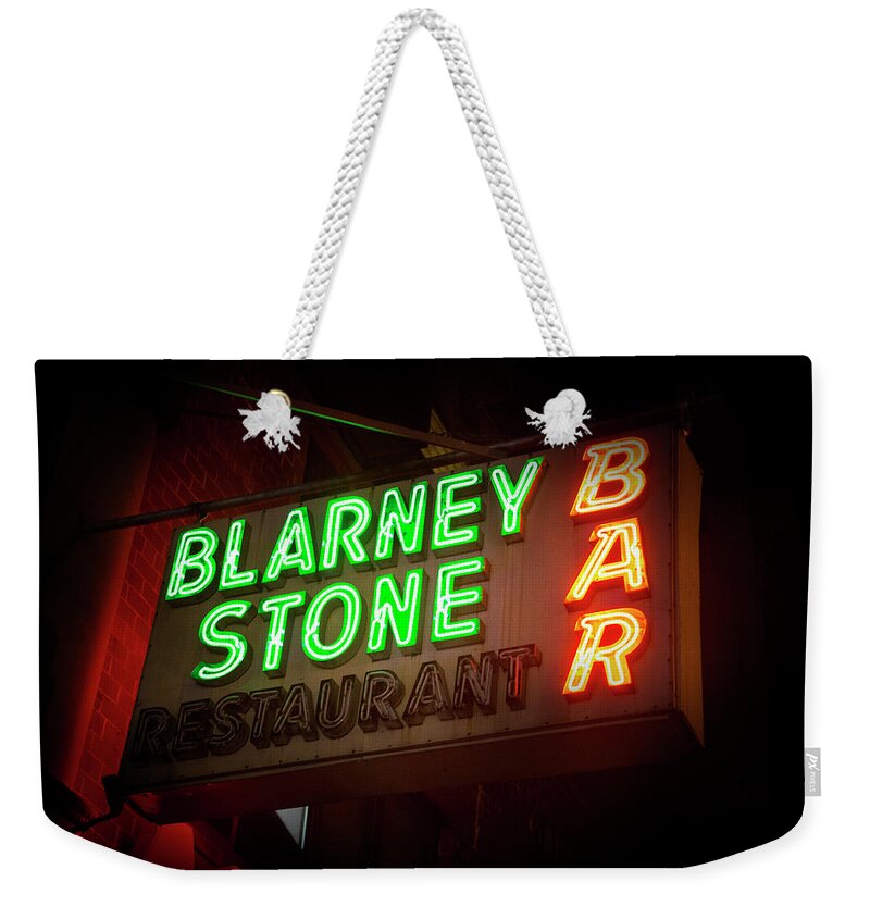 Blarney Stone Weekender Tote Bag featuring the photograph Blarney Stone Bar and Restaurant by Mark Andrew Thomas