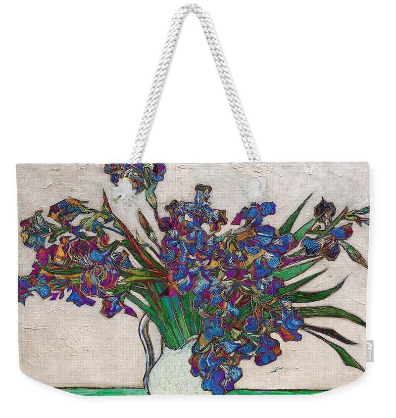 Post Modern Weekender Tote Bag featuring the digital art Blend 16 van Gogh by David Bridburg
