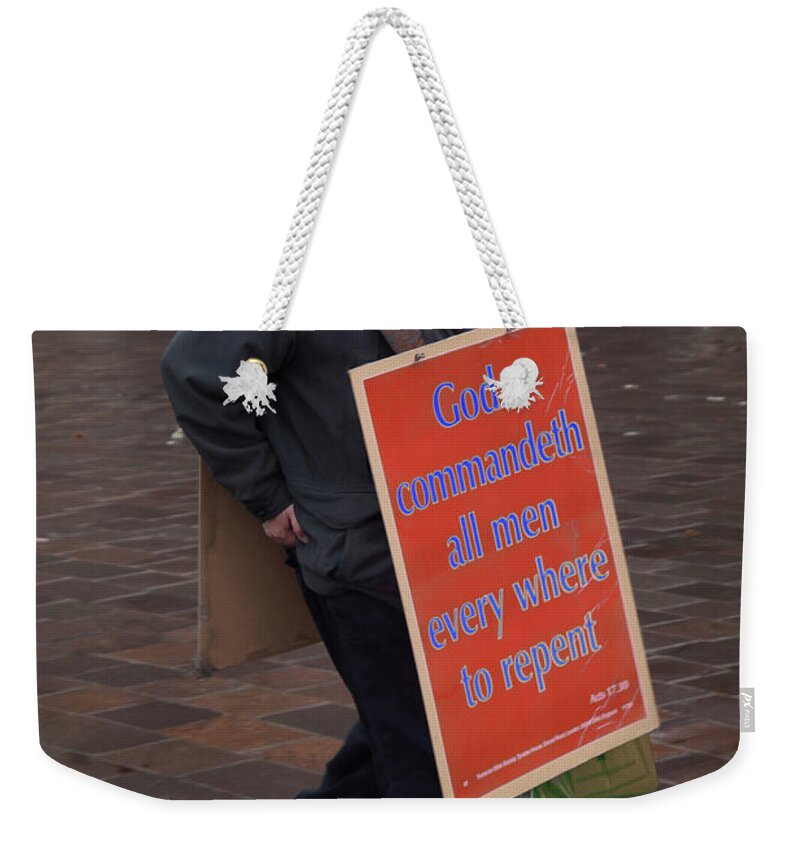  Weekender Tote Bag featuring the photograph Bless The Mind by Jez C Self