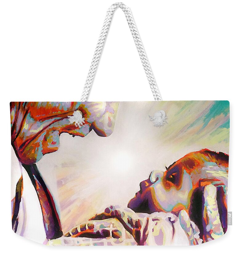 Blessed Teresa Of Calcutta Weekender Tote Bag featuring the painting Blessed Mother Teresa by Steve Gamba
