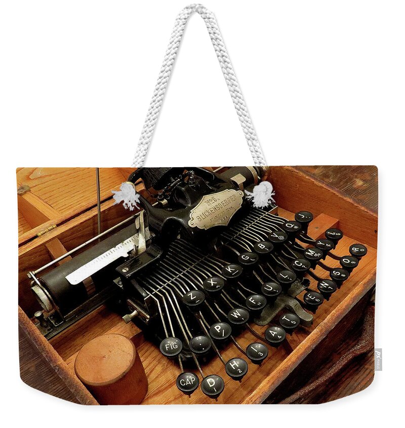 Typewriters Weekender Tote Bag featuring the photograph Blickensderfer No. 5 by Linda Stern