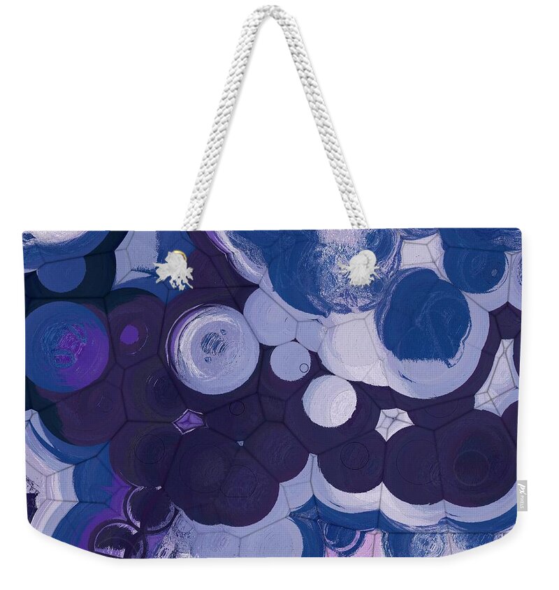 Abstract Weekender Tote Bag featuring the digital art Blobs - 11c2b by Variance Collections