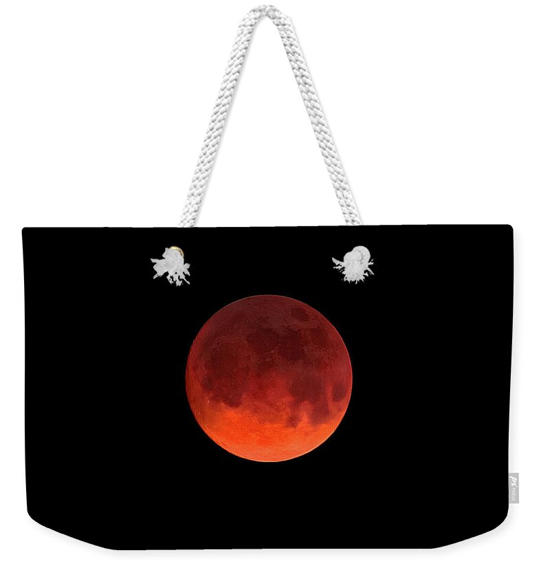 Blood Moon Weekender Tote Bag featuring the photograph Blood Moon by Greg Norrell