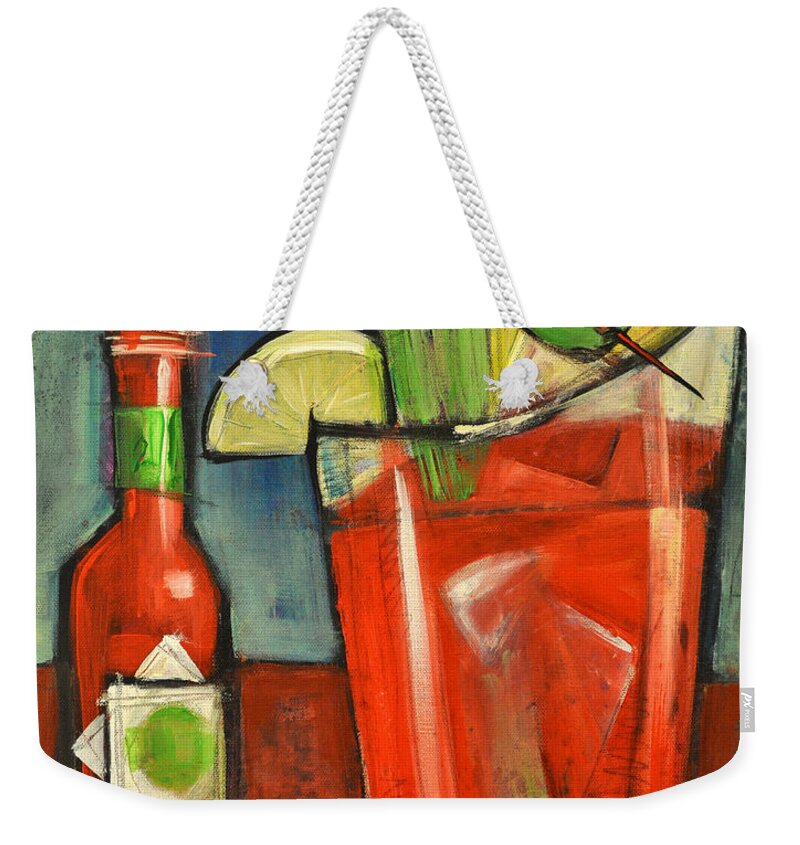 Bloody Mary Weekender Tote Bag featuring the painting Bloody Mary by Tim Nyberg