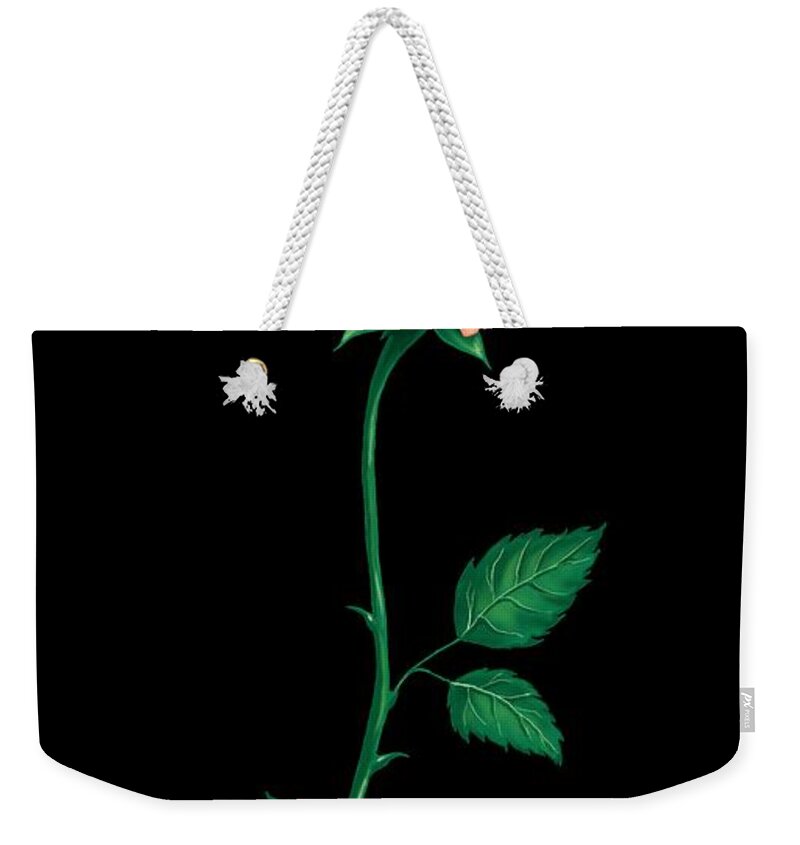 Rose Weekender Tote Bag featuring the digital art Blooming Bengal by Norman Klein