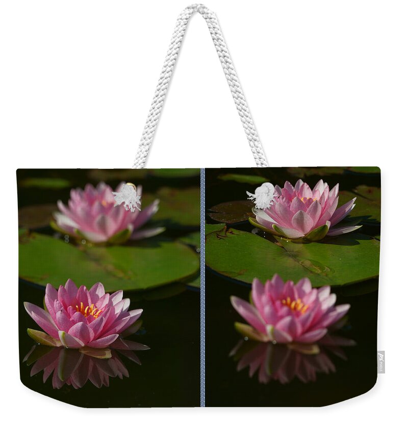 Bloom Weekender Tote Bag featuring the photograph Blossoms and Lily Pads 6 by Dimitry Papkov