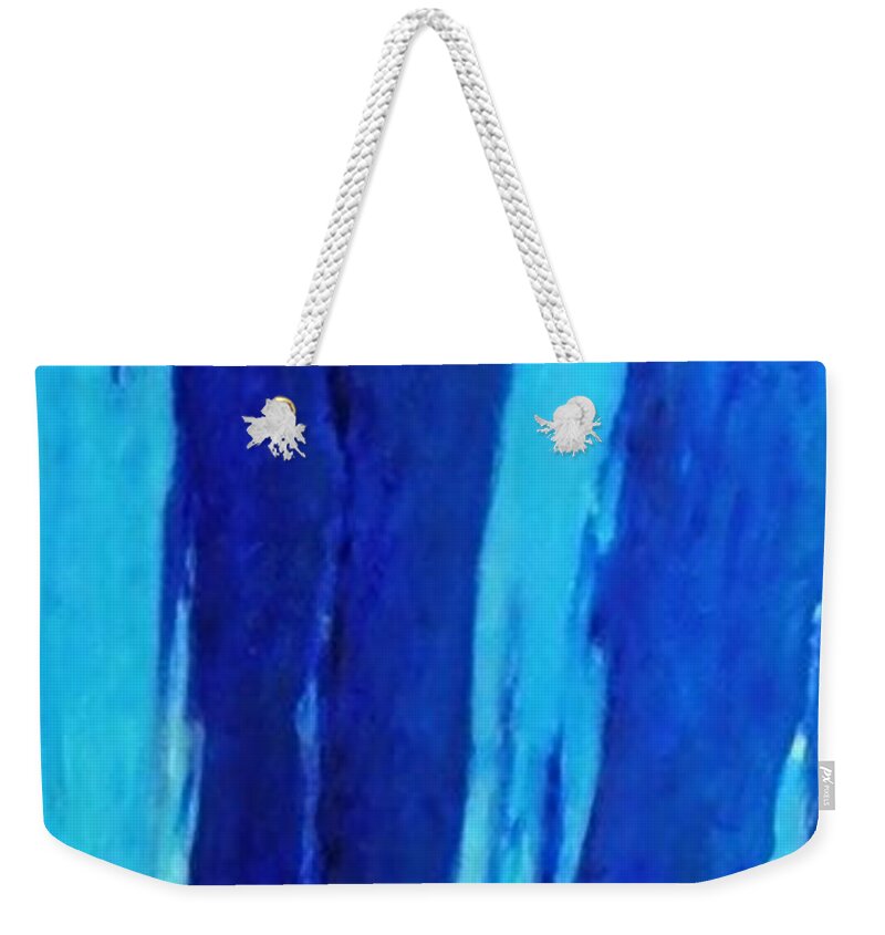 Ridge Weekender Tote Bag featuring the painting Blu Ridge by Archangelus Gallery