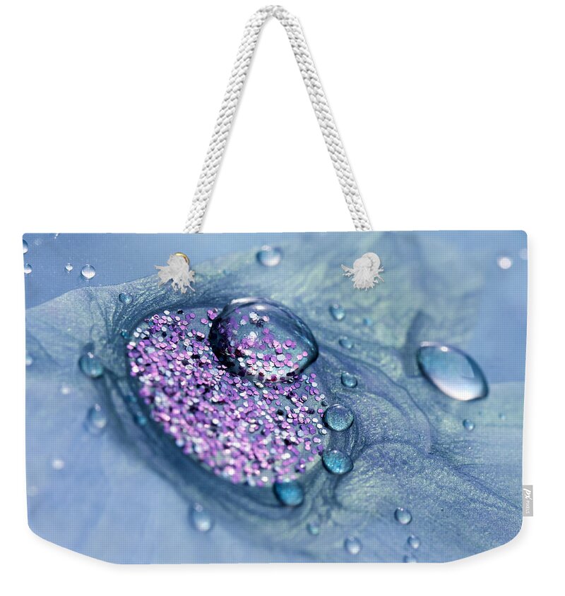 Blue And Purple Abstract Weekender Tote Bag featuring the photograph Blue and Purple Abstract by Tracy Winter