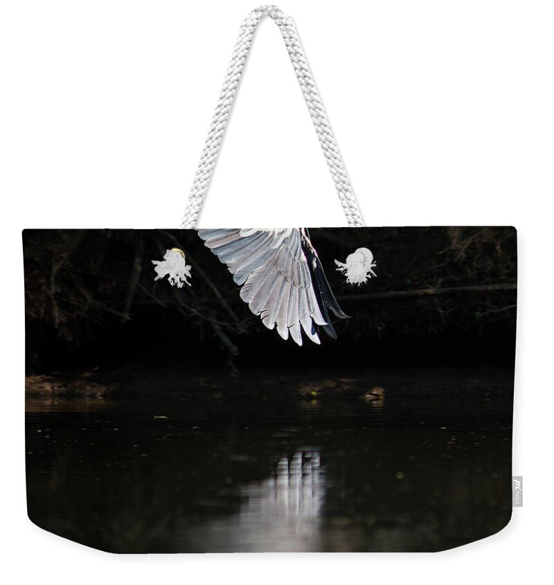 Heron Weekender Tote Bag featuring the photograph Blue Ballet by Tom Cameron
