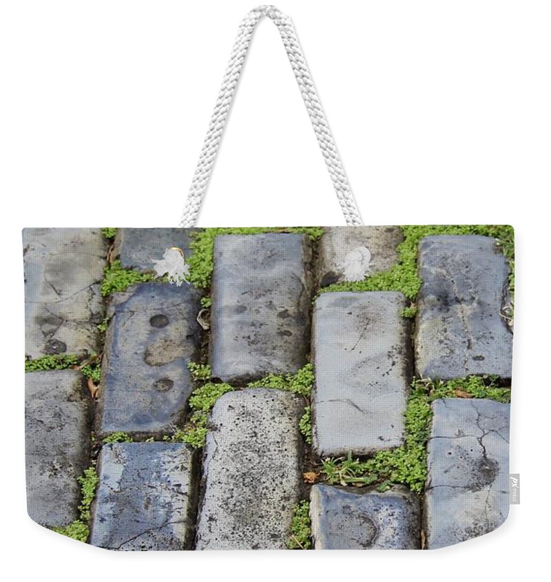 Blue Weekender Tote Bag featuring the photograph Blue Bricks 2 by Suzanne Oesterling