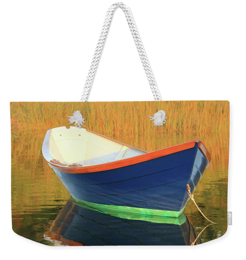Blue Dory Weekender Tote Bag featuring the photograph Blue Dory by Roupen Baker