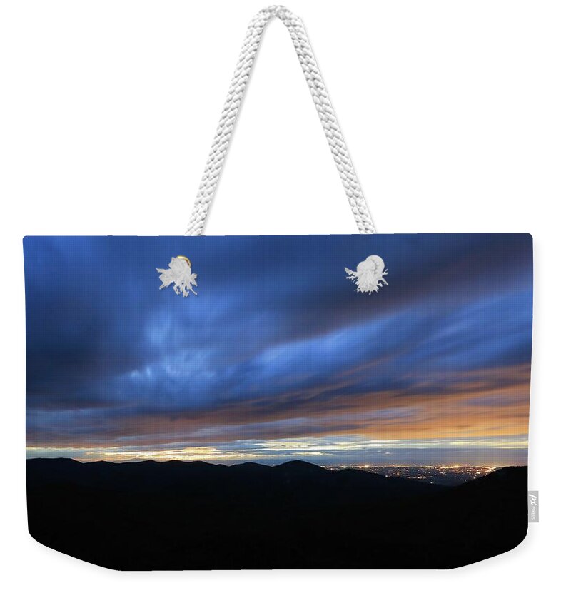 Photosbymch Weekender Tote Bag featuring the photograph Blue Hour in Shenandoah by M C Hood