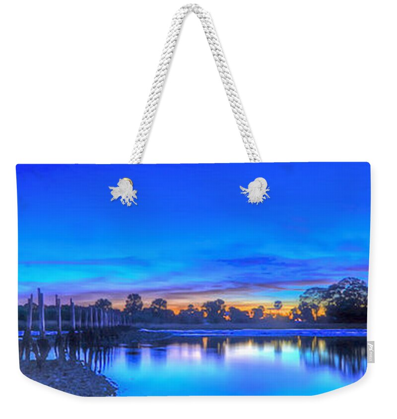 St. Marks National Wildlife Refuge Weekender Tote Bag featuring the photograph Blue Hour in the Panhandle by Don Mercer