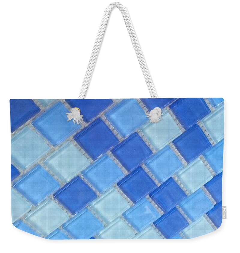 Blue Weekender Tote Bag featuring the photograph Blue Is My Favorite Color. #blue by Austin Tuxedo Cat