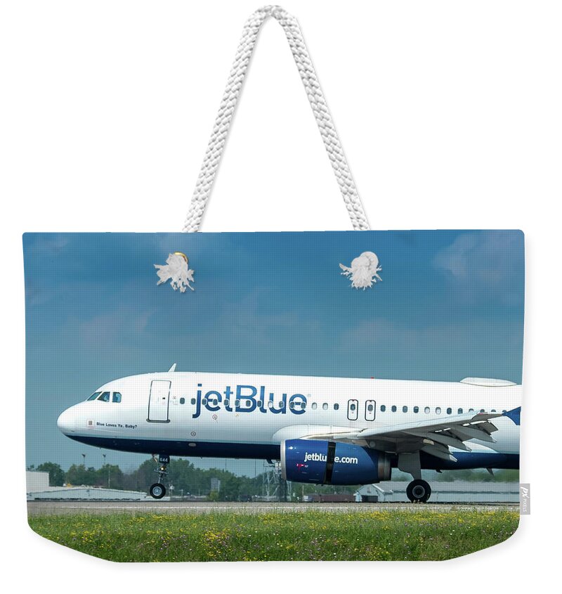Air Travel Weekender Tote Bag featuring the photograph Blue Loves Ya, Baby? by Guy Whiteley