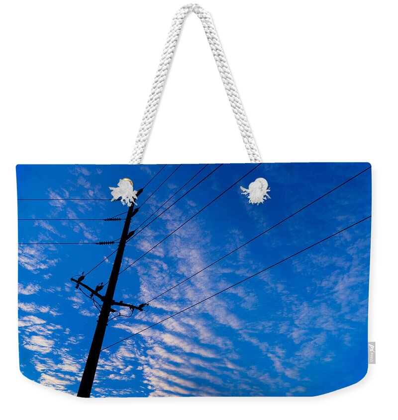 Sky Weekender Tote Bag featuring the photograph Blue Magoo by Derek Dean