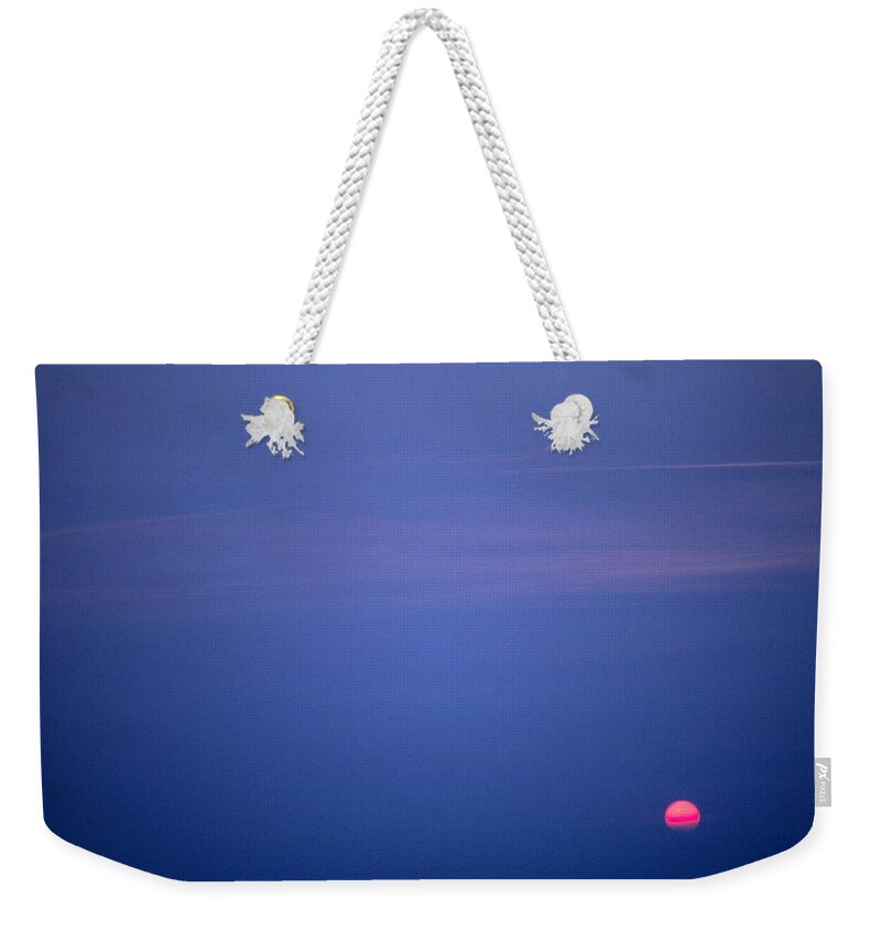 Sun Weekender Tote Bag featuring the photograph Blue northern night by Heiko Koehrer-Wagner