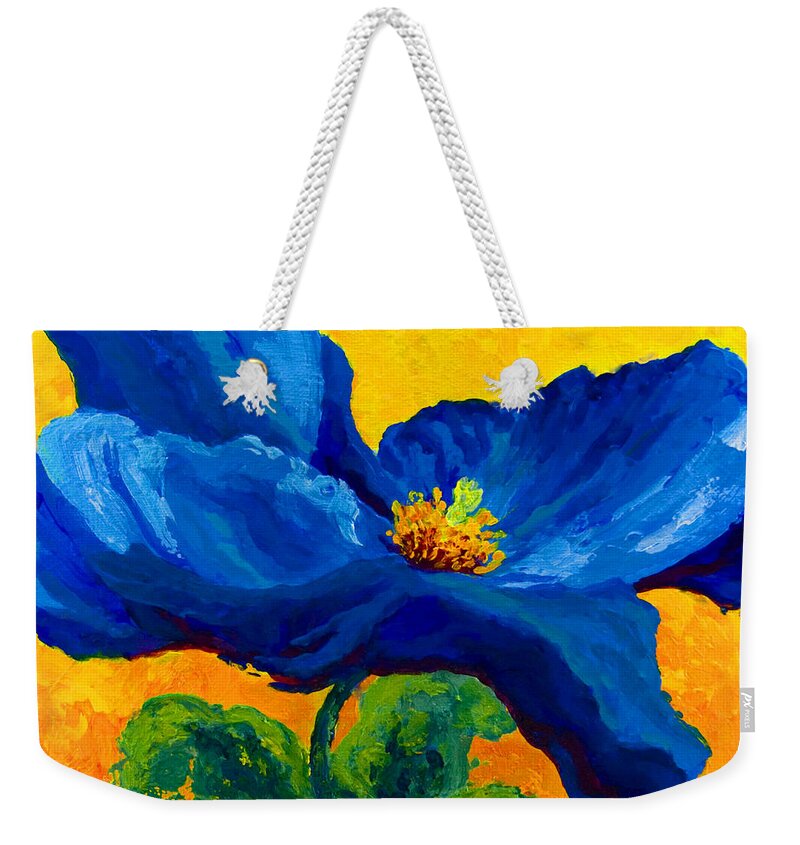 Poppies Weekender Tote Bag featuring the painting Blue Poppy by Marion Rose