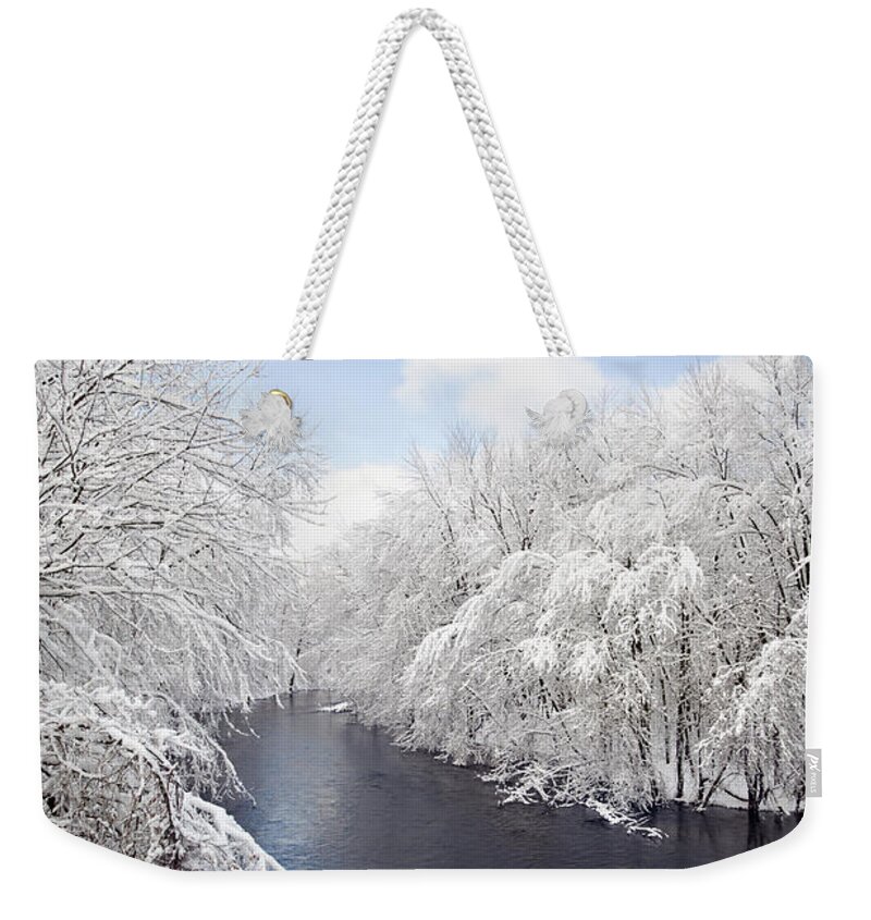 Dexter Weekender Tote Bag featuring the photograph Blue Ribbon River 2 by Jill Love