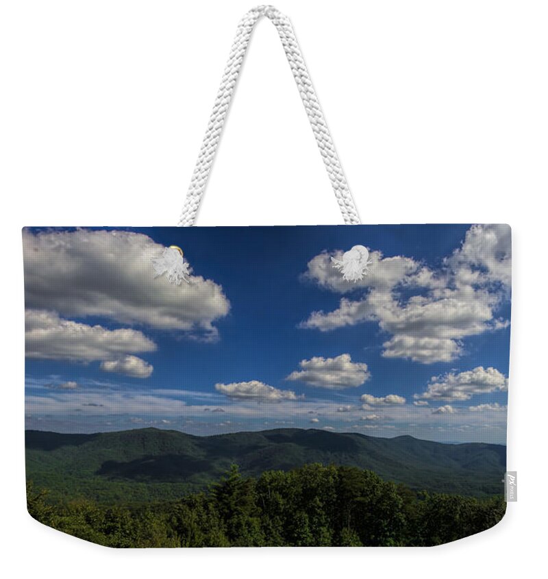 Blue Ridge Mountains Weekender Tote Bag featuring the photograph Blue Ridge Mountains by Barbara Bowen