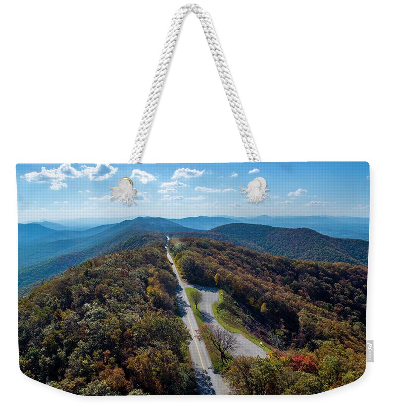 Parkway Weekender Tote Bag featuring the photograph Blue Ridge Parkway by Star City SkyCams