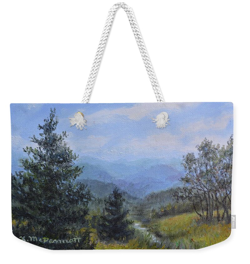 Mountains Weekender Tote Bag featuring the painting Blue Ridge Stream by Kathleen McDermott