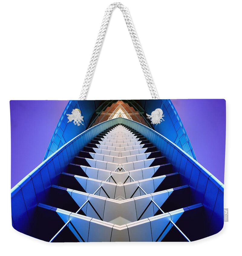 Blue Weekender Tote Bag featuring the photograph Blue shift by Wayne Sherriff