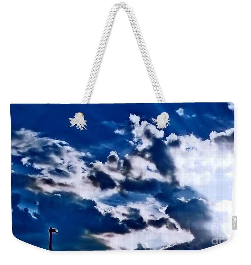 Clouds Weekender Tote Bag featuring the photograph Blue Sky by Steven Dunn
