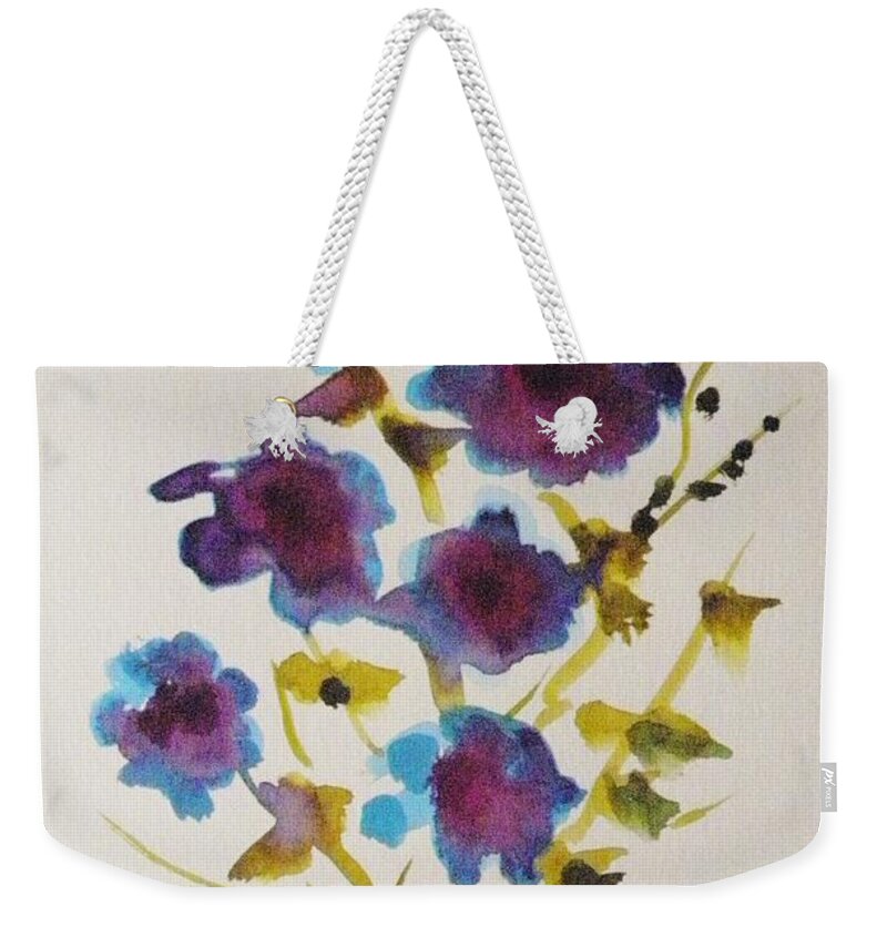 Blue Spring Weekender Tote Bag featuring the drawing Blue Spring by John Williams