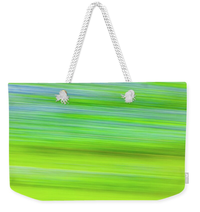Austin Weekender Tote Bag featuring the photograph Bluebonnet Blur by Raul Rodriguez
