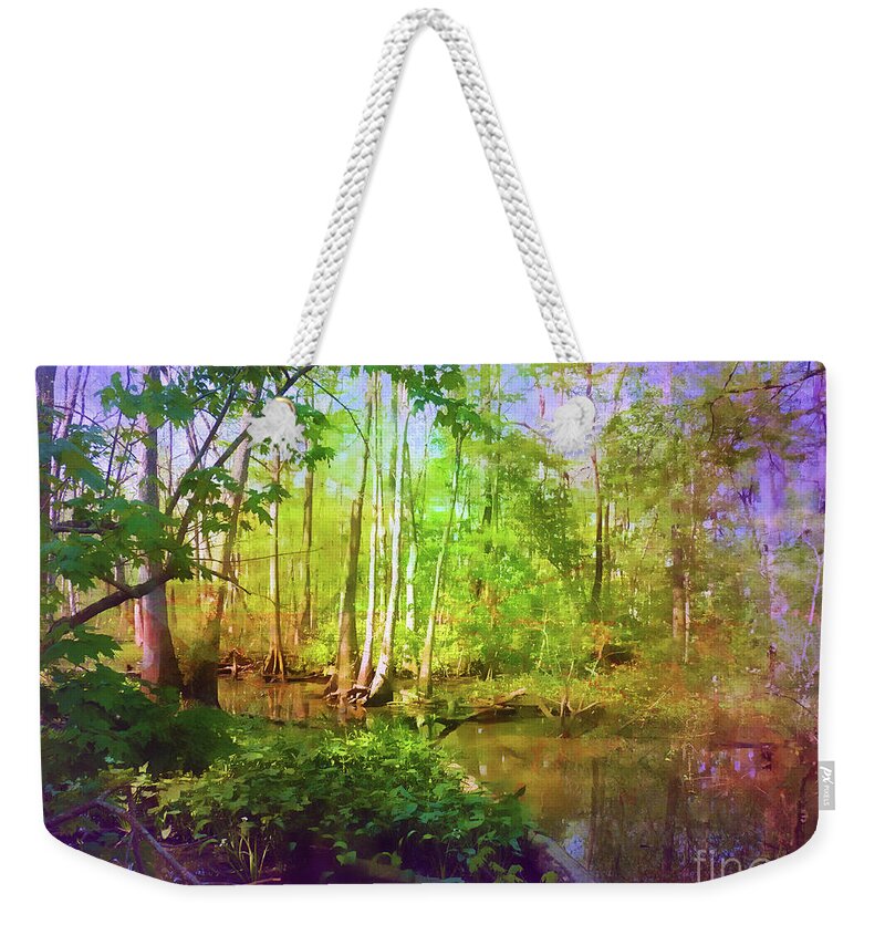 Swamp Weekender Tote Bag featuring the photograph Bluebonnet Swamp by Judi Bagwell