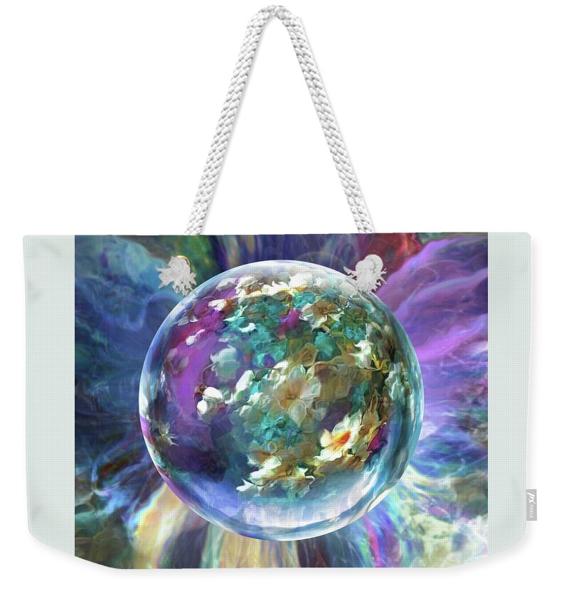 Bouquets Weekender Tote Bag featuring the digital art Blues Bouquet by Robin Moline