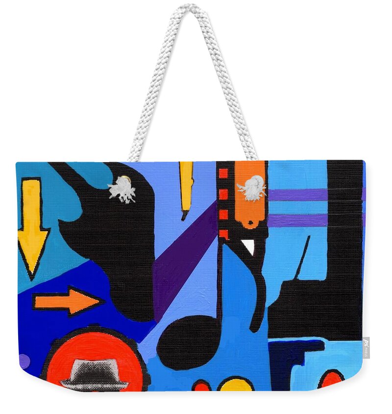 Blues Weekender Tote Bag featuring the painting Blues1 by Joe Dagher