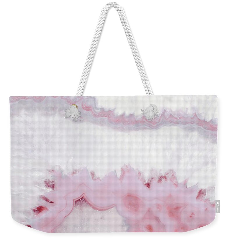 Blush Weekender Tote Bag featuring the photograph Blush Agate by Emanuela Carratoni