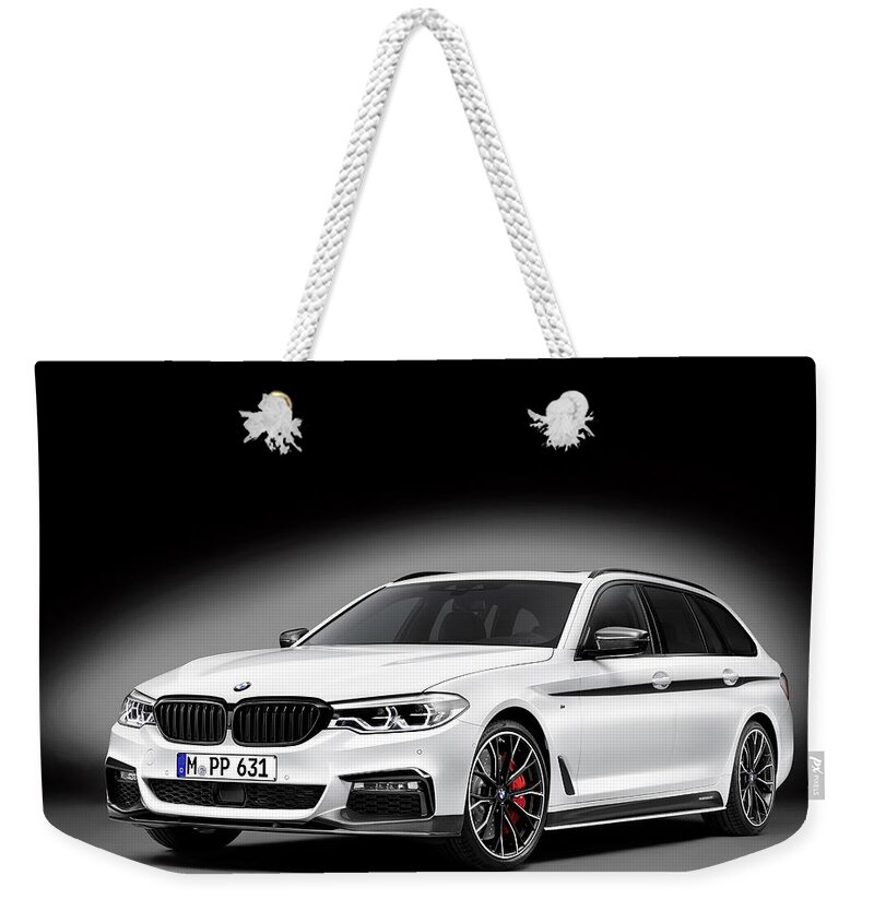 Bmw 5 Series Weekender Tote Bag featuring the digital art BMW 5 Series by Maye Loeser