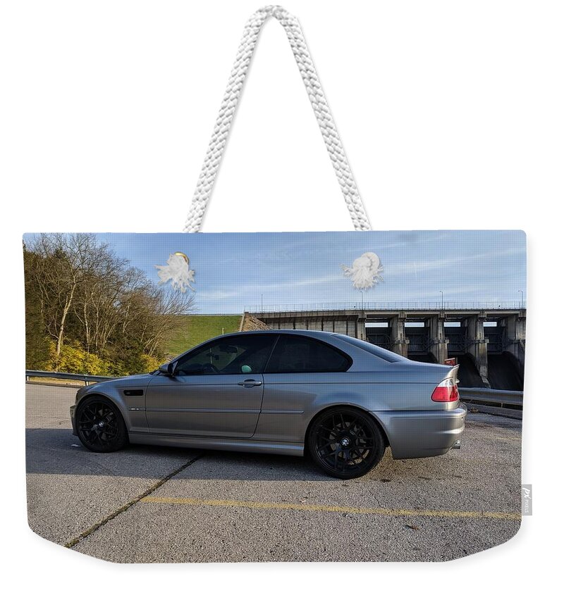 Bmw M3 Coupe Weekender Tote Bag featuring the photograph BMW M3 Coupe by Jackie Russo