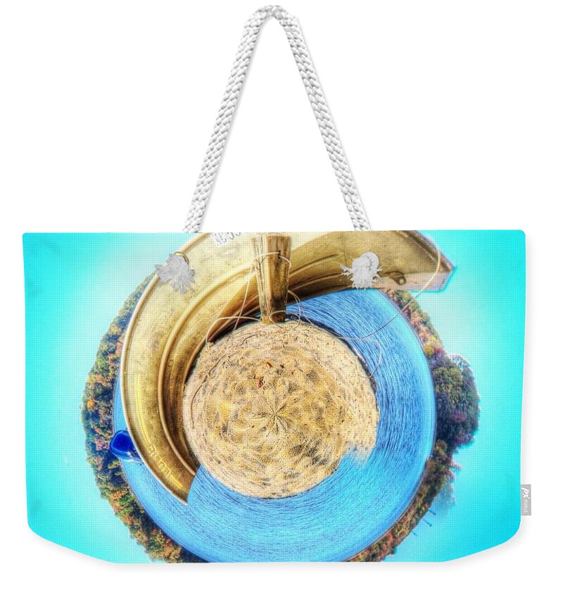 Boat Weekender Tote Bag featuring the photograph Boat Spin by Wade Brooks