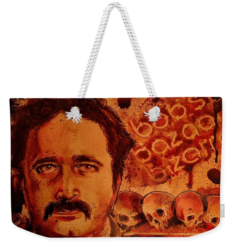 Ryan Almighty Weekender Tote Bag featuring the painting BOB BERDELLA fresh blood by Ryan Almighty