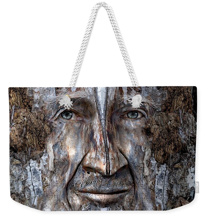 Wood Weekender Tote Bag featuring the digital art Bobby Smallbriar by Rick Mosher