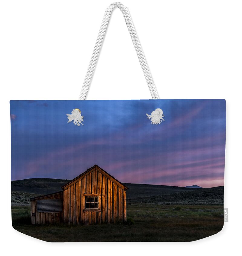 Sunset Weekender Tote Bag featuring the photograph Bodie at Sunset by Cat Connor