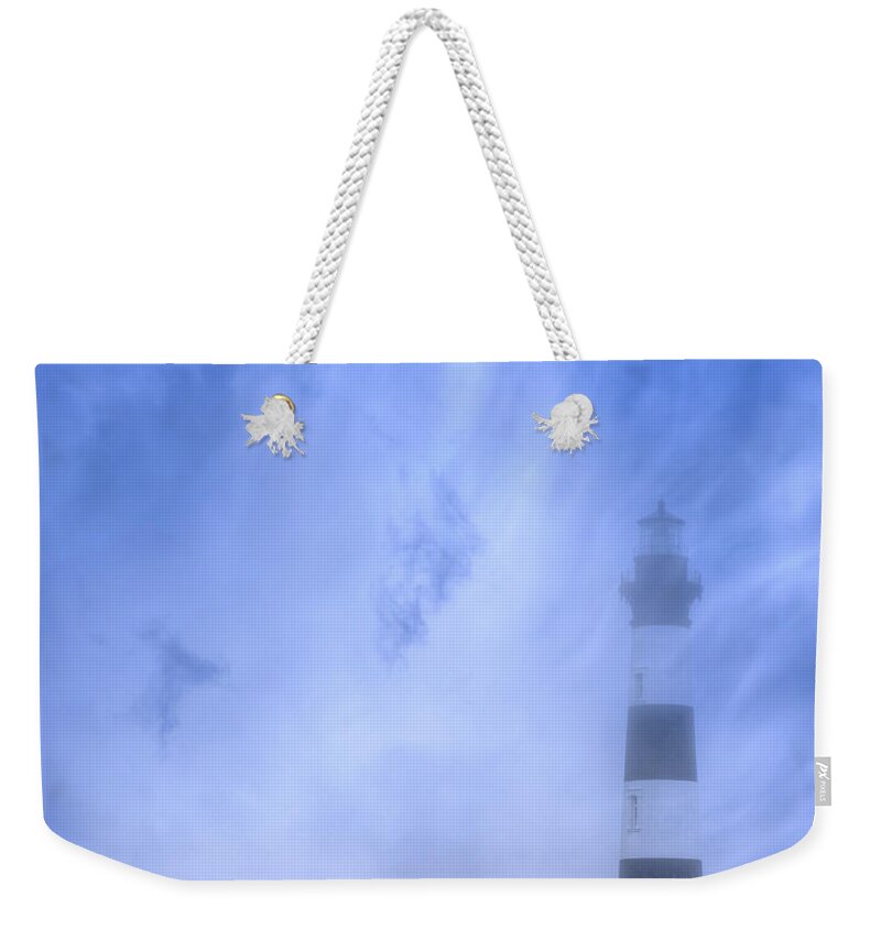 Bodie Lighthouse Outer Banks Weekender Tote Bag featuring the digital art Bodie Lighthouse Outer Banks by Randy Steele
