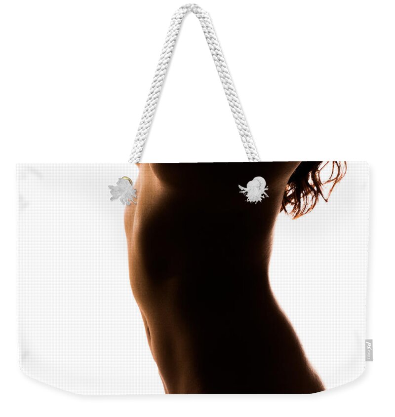 Silhouette Weekender Tote Bag featuring the photograph Bodyscape 185 by Michael Fryd