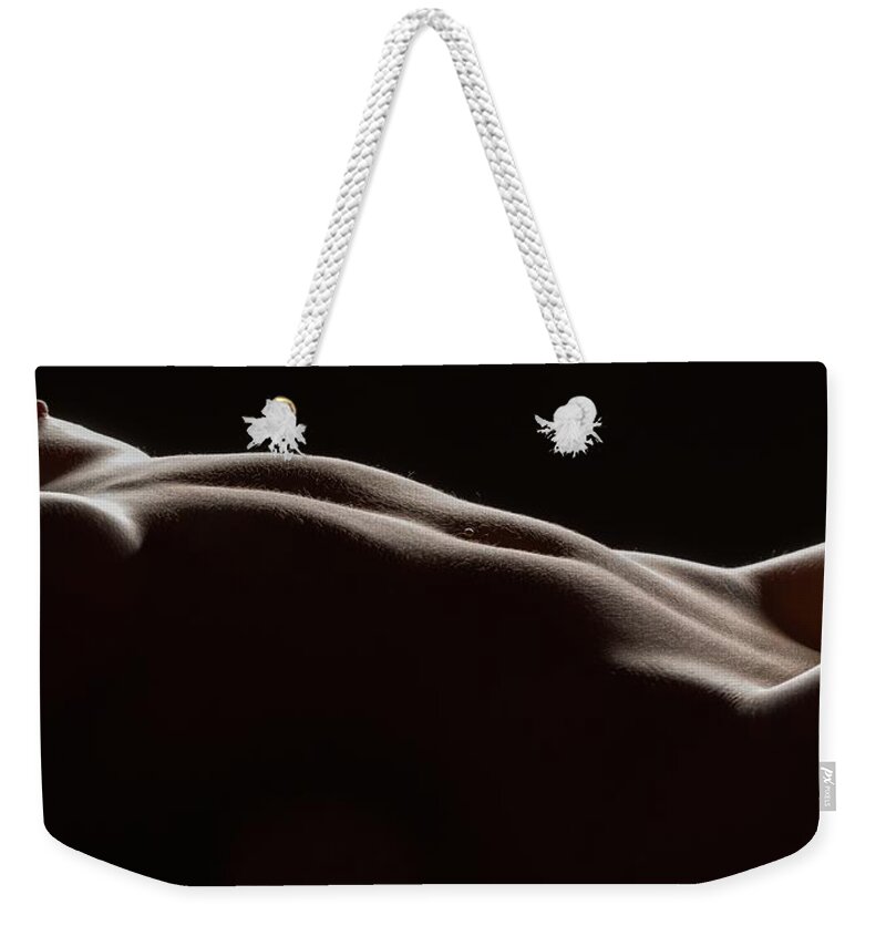 Silhouette Weekender Tote Bag featuring the photograph Bodyscape 254 by Michael Fryd