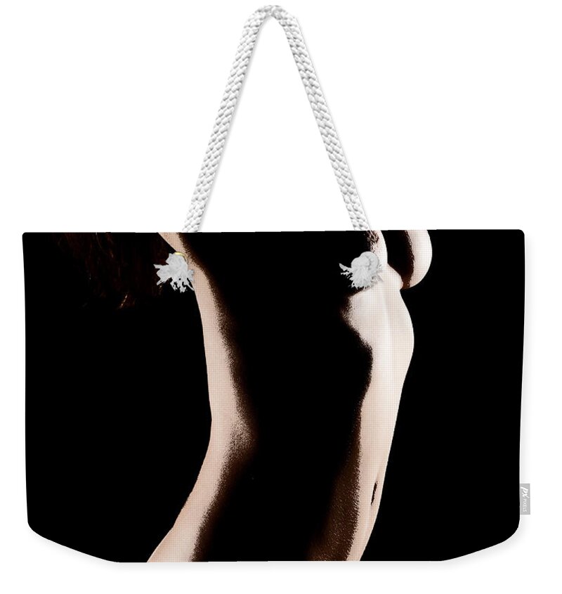 Nude Weekender Tote Bag featuring the photograph Bodyscape 542 by Michael Fryd